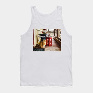 Country Store Christmas Cat 2 Tank Top